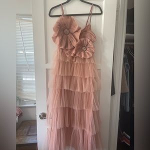 Anthropologie Kavita Bhartia Rosette Tiered Tulle Gown size 4